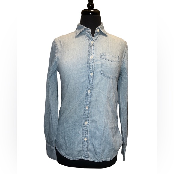 J. Crew Tops - SOLD-J. Crew Blue Jean Button Down Shirt